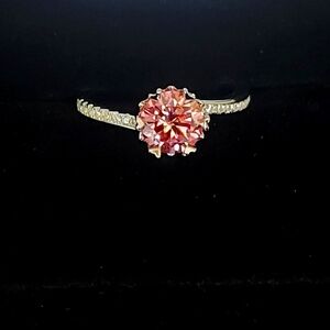 Beautiful Certified Pink Moissanite Ring